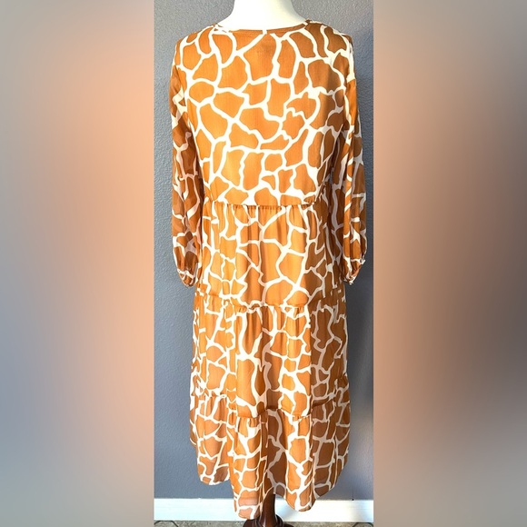 Ann Taylor Orange Long Sleeve Dress - Picture 4 of 11